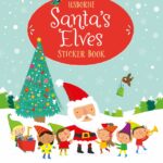 Carte cu stickere, SANTA'S ELVES STICKER BOOK, Usborne, + 3 ani