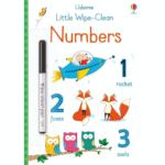 Carte LITTLE WIPE-CLEAN NUMBERS, Usborne, + 3 ani