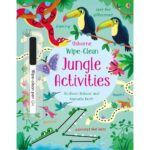 Carte WIPE CLEAN JUNGLE ACTIVITIES, Usborne, + 3 ani