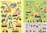 Carte cu stickere, LITTLE FIRST STICKERS DIGGERS AND CRANES, Usborne - imagine 3