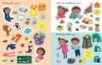 Carte cu stickere, FIRST STICKER BOOK MY DAY, Usborne, + 3 ani - imagine 4