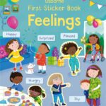 Carte cu stickere, FIRST STICKER BOOK FEELINGS, Usborne, + 3 ani