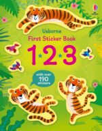 Carte cu stickere, FIRST STICKER BOOK 123, Usborne, + 3 ani