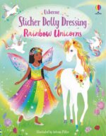 Carte cu stickere, STICKER DOLLY DRESSING RAINBOW UNICORNS, Usborne