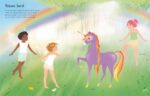 Carte cu stickere, STICKER DOLLY DRESSING RAINBOW UNICORNS, Usborne - imagine 2