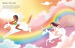 Carte cu stickere, STICKER DOLLY DRESSING RAINBOW UNICORNS, Usborne - imagine 4