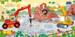 Carte senzoriala cu sunete, BUILDING SITE SOUNDS, Usborne, + 6 luni - imagine 2