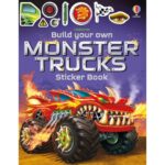 Carte cu stickere, BUILD YOUR OWN MONSTER TRUCKS STICKER, Usborne, + 3 ani