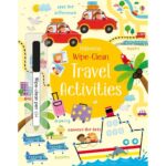 Carte WIPE CLEAN TRAVEL ACTIVITIES, Usborne, + 3 ani
