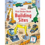 Carte cu stickere, FIRST STICKER  BUILDING SITES, Usborne, + 3 ani