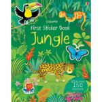 Carte cu stickere, FIRST STICKER BOOK JUNGLE, Usborne, + 3 ani