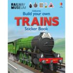 Carte cu stickere, BUILD YOUR OWN TRAINS STICKER, Usborne, + 3 ani