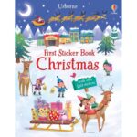 Carte cu stickere, FIRST STICKER BOOK CHRISTMAS, Usborne, + 3 ani