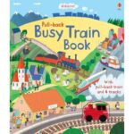 Carte in engleza, PULL BACK BUSY TRAIN, Usborne, + 6 luni