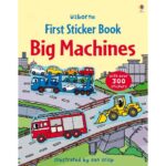 Carte cu stickere, BIG MACHINES STICKER BOOK, Usborne, + 3 ani