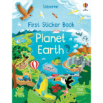 Carte cu stickere, FIRST STICKER BOOK PLANET EARTH, Usborne, + 3 ani