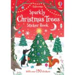 Carte cu stickere, SPARKLY CHRISTMAS TREES STICKER BOOK, Usborne, + 3 ani