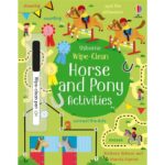Carte  WIPE-CLEAN HORSE AND PONY ACTIVITIES, Usborne, + 3 ani