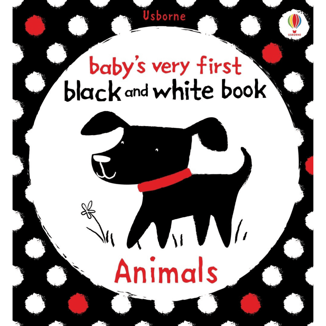 babys-very-first-black-and-white-book-animals.png Carte bebelusi BVF BLACK & WHITE ANIMALS, Usborne, + 0 luni - imagine 1