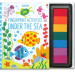 Carte cu activitati, FINGERPRINT ACTIVITIES UNDER THE SEA, Usborne, + 3 ani