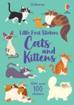 Carte cu stickere, LITTLE FIRST STICKERS CATS AND KITTENS, Usborne, + 3 ani